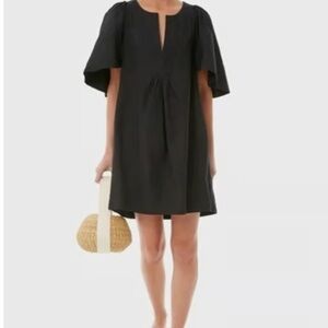 Pomander Place by Tuckernuck Black Finley Flutter Sleeve Dress sz L NWT